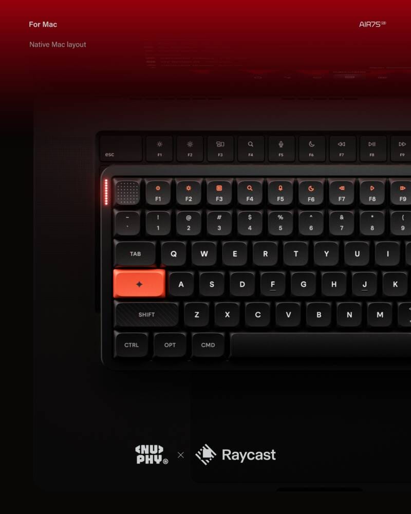 Air75 v3 NuPhy x Raycast Editionが8月27日21時（日本時間）から販売開始