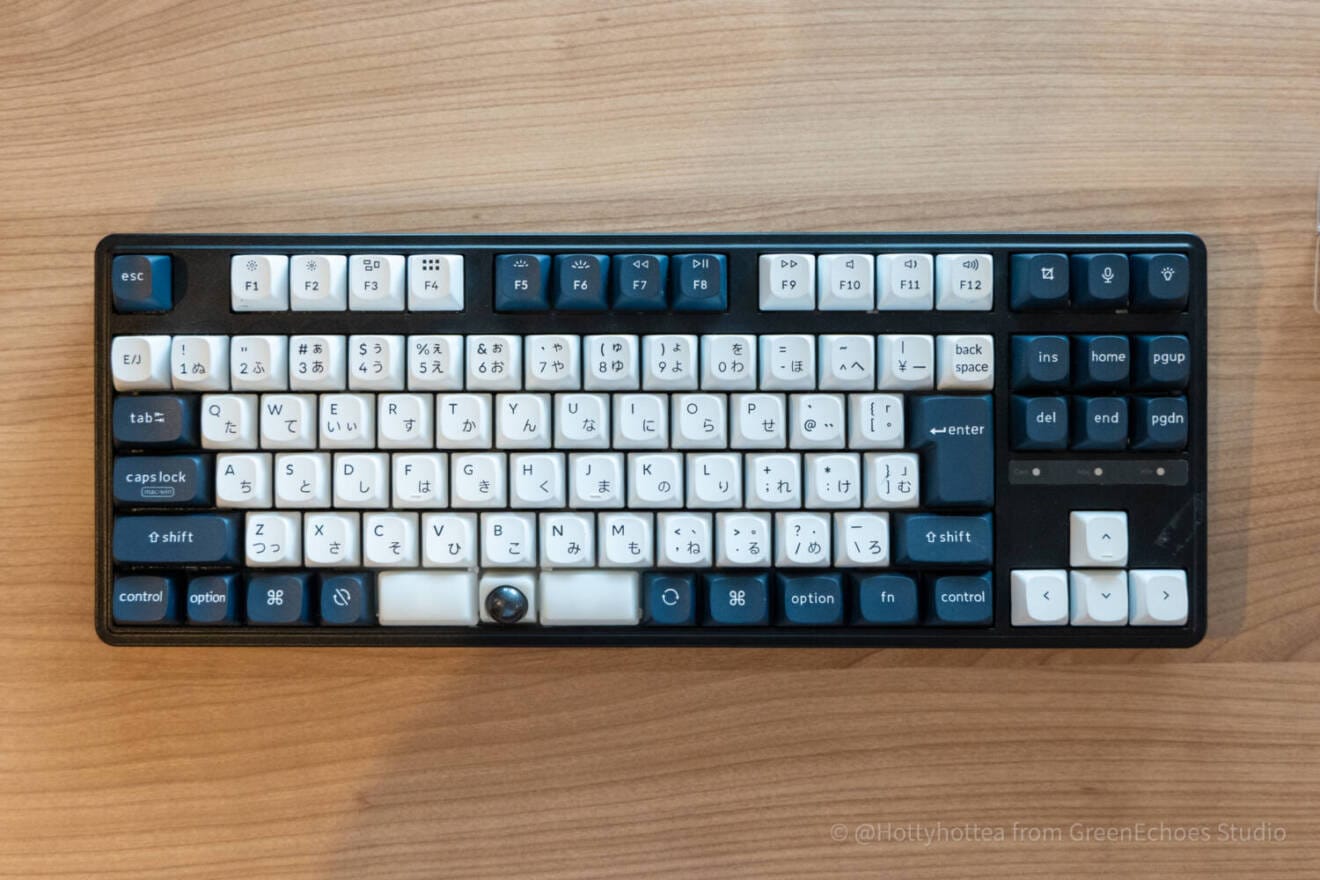 Keychron C3 Pro 8K JISのスペースバーにトラックボールを搭載したサンプル機が公開される