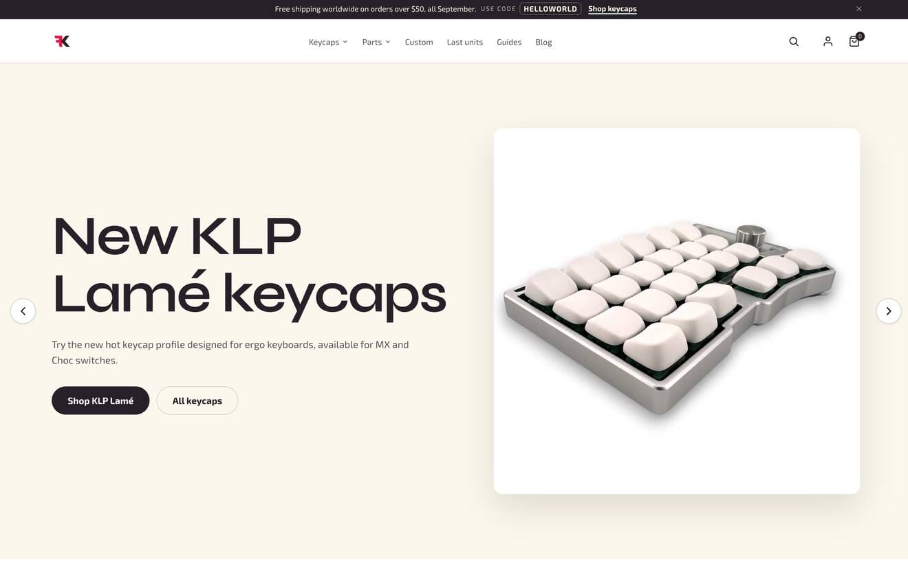 FKcapsが公式ストアを全面刷新｜MX・Choc・Topre向け8種類のキーキャップを集約