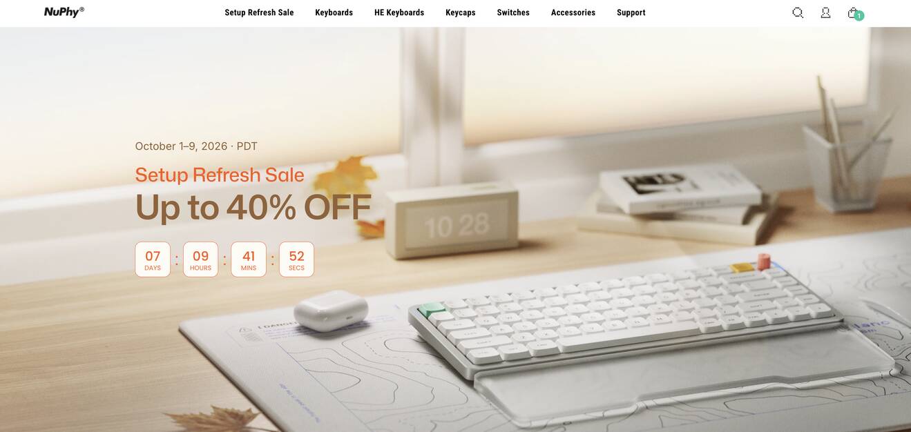 NuPhyが最大40％オフの「Setup Refresh Sale」を開始｜日本時間10月10日まで