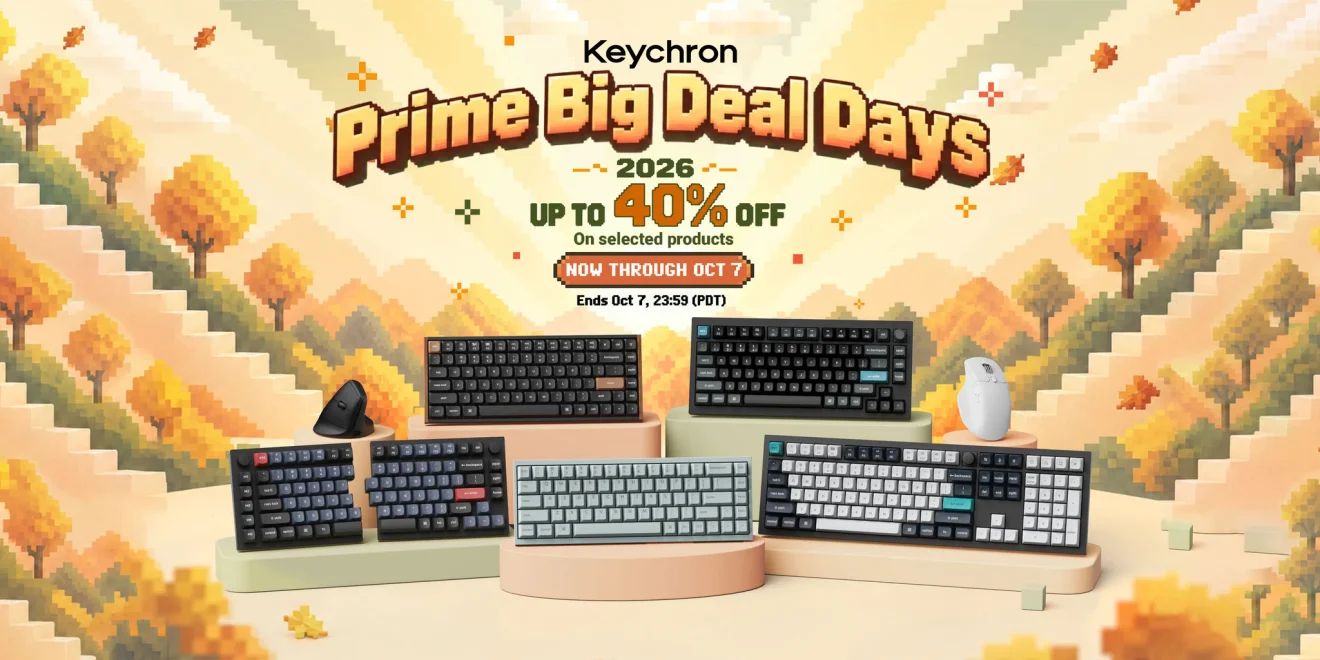 Keychronが「Prime Big Deal Days 2026」を開催｜対象製品を割引、300ドル以上でさらに30ドルオフ