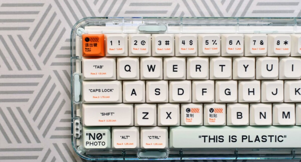 MelGeek MOJO68 Plastic Advance See-through Custom Programmable Mechanical Keyboard 5
