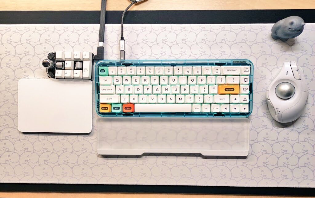 MelGeek MOJO68 Plastic Advance See-through Custom Programmable Mechanical Keyboard 34